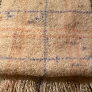 Burberry Wool Pastel Plaid Scarf